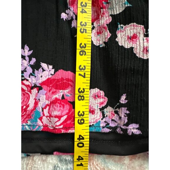 Torrid Black Floral Lace-Up Dress Womens Plus Size 6 Dark Cottage Whimsigoth - Picture 8 of 16